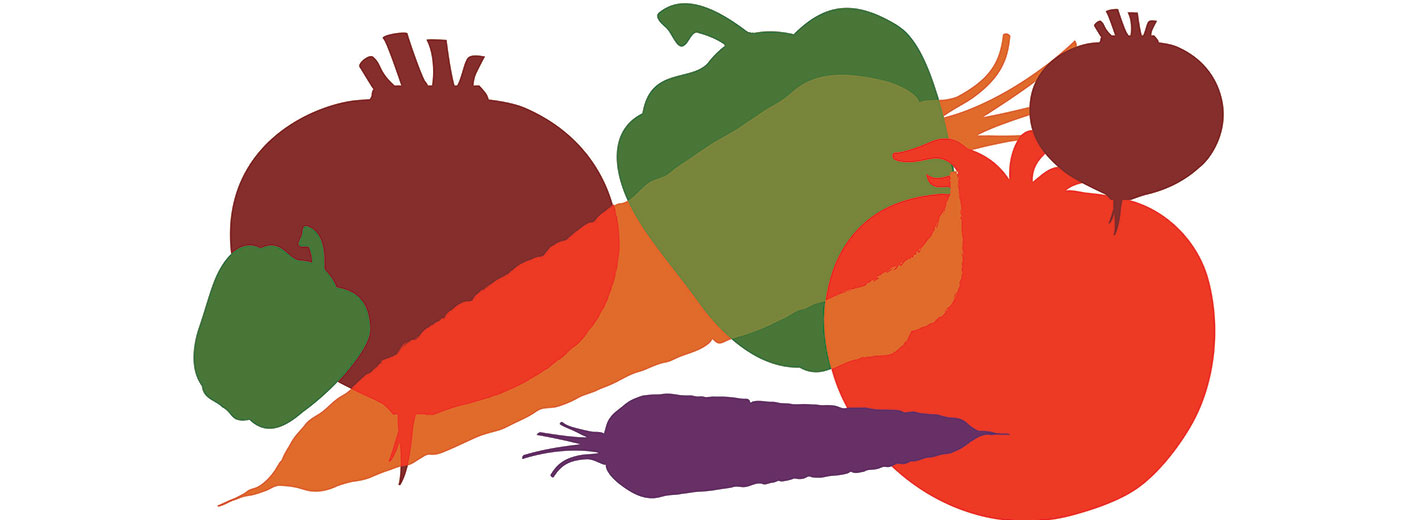 colorful fruits and veg