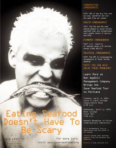 Postr for our Save Seafood Tour
