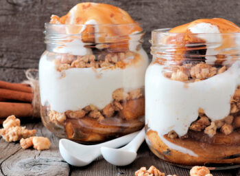 Warm Cinnamon Apples with Toasted Walnuts and Maple Yogurt