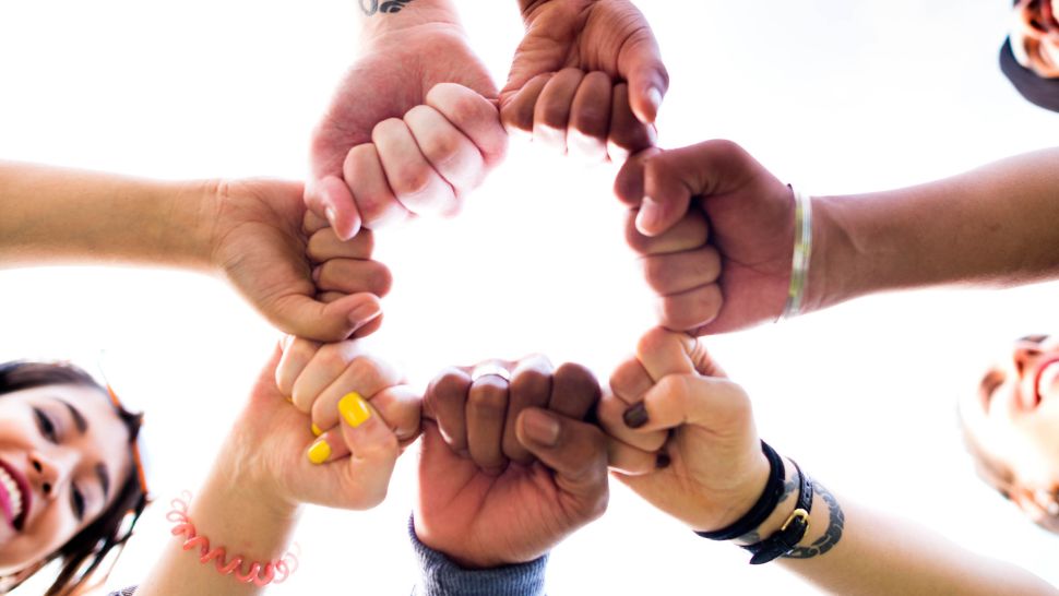 Hands in a circle