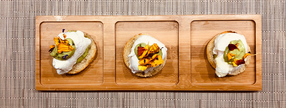 Poached eggs on toast featured in the EA cookbook