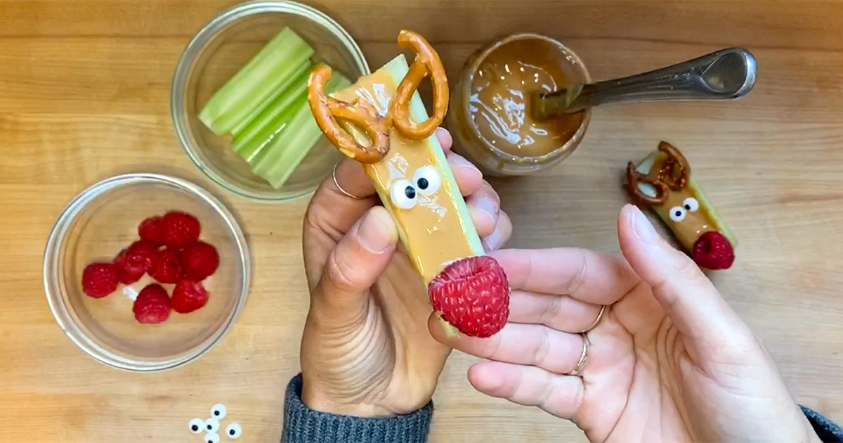 Reindeer celery snack