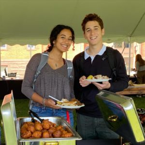 Wesleyan students enjoy an all-local feast during this year’s Eat Local Challenge