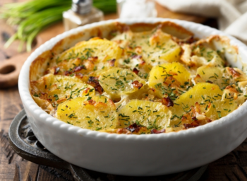 Get Saucy: Au Gratin Yukons with Butternut Squash Cashew Sauce